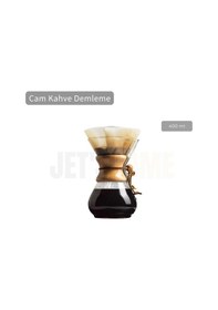 Resim Chemex Cam Kahve Demleme Ahşap Tutacaklı 400 Ml Şeffaf 