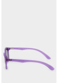 Resim Defacto Yuvarlak Lila Plastik Çerçeve Siyah Cam Polarize Güneş Gözlüğü Kız Çocuk F4300A8NS 