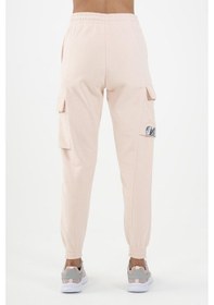 Resim Maraton Sportswear Comfort Kadın Dönüşlü Paça Basic Pudra Eşofman Altı 22974-pudra Pudra 