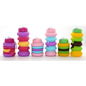 Resim Katlanabilir Portatif Silikon Su Şişesi 500 Ml Alk3138 