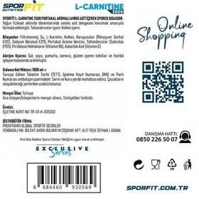 Resim Sporfit Nutrition L-carnitine 3500 Mg 1000 Ml 2 Li Avantaj Paketi 33 Servis Portakal + 2 X L-karnitin Shot Hediyeli 