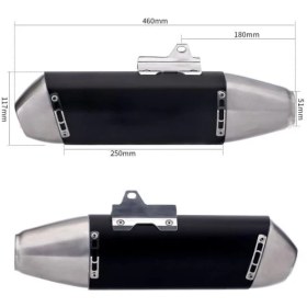 Resim Hasyılmaz S117 Evrensel Motosiklet Egzoz Susturucu Borusu 51MM 