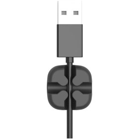 Resim Orico Masaüstü Silikon Kablo Klipsi Düzenleyici Organizer Siyah 