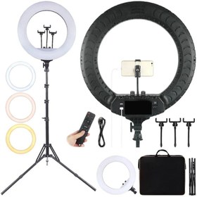 Resim Yussraw Youtuber Makyaj Güzellik 5500k 48w Kuaför Kit Çantalı Ve Kumandalı 18 Inç Işık Mega Boy Ring Light 