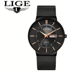 Resim Fochsia Lıge Kadın Mavi Siyah Kasa Altın Renk Çok Fonksiyonlu Kol Saati Hediyelik Diğer 