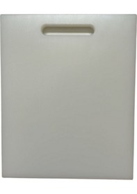 Resim Türkay 32.5x26.5x2 Cm Saplı Polietilen Kesme Tahtası Kesim Levhası Naturel/beyaz 1145 