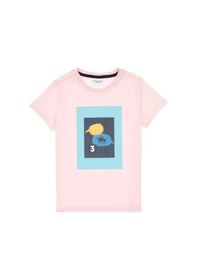 Resim U.S. Polo Assn. Erkek Çocuk Açık Pembe Bisiklet Yaka Tişört 50307152-VR078 