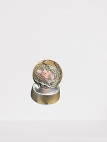 Resim LED Işıklı Kristal Galaksi Küresi 