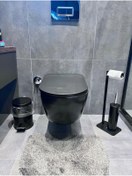 Resim lyla concept Lilyum Banyo Tuvalet Kağıtlık Askılı Fırçalı Ve Çöp Kovası Seti 