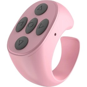 Resim Hall Breathe Parmak Içi Pembe Kablosuz Bluetooth Uzaktan Kumanda, Selfie Ve Video Denetleyici 