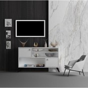 Resim MERT SERT MOBİLYA Care Beyaz Konsol,tv Sehpası,tv Ünitesi,kahve Köşesi,banyo Dolabı,çok Amaçlı Dolap 