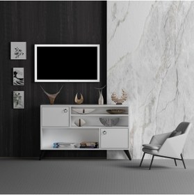 Resim MERT SERT MOBİLYA Care Beyaz Konsol,tv Sehpası,tv Ünitesi,kahve Köşesi,banyo Dolabı,çok Amaçlı Dolap 