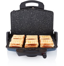 Resim DEKORANLA Gri Renkli Waffle ve Tost Makinesi, Pratik ve Şık Tasarım 