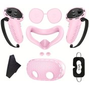 Resim Dream011 Meta Quest 2 Oculus Quest 3 3s Uyumlu Yeşil 7si 1 Arada Silikon Kılıf Vr Başlık Kontrolcü Kabı 