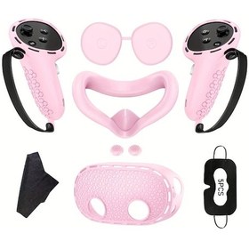 Resim Dream011 Meta Quest 2 Oculus Quest 3 3s Uyumlu Yeşil 7si 1 Arada Silikon Kılıf Vr Başlık Kontrolcü Kabı 