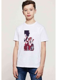 Resim Tshirthane Anime One Piece Whitebeard Baskılı Unisex Çocuk Beyaz T-Shirt 