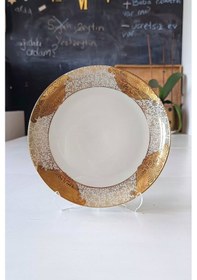 Resim Nurantik Weiden Bavaria Alman Pasta Tabağı Altın 