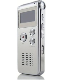 Resim Sunshine011 Multifonksiyonel Şarj Edilebilir 8gb 650hr Silvery Dijital Ses Kayıt Cihazı Mp3 Çalar 