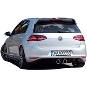 Resim Drs Tuning Volkswagen Golf Uyumlu 7 (2012-2016) R400 Arka Tampon Eki - Difüzör (PLASTİK) 