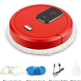 Resim 5-in-1 Kablosuz Akıllı Robotlu Süpürge Çok Fonksiyonlu Süper Sessiz Vakumlama Red Kırmızı 