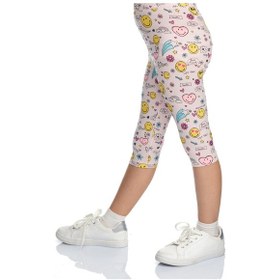 Resim Lovetti Kız Çocuk Friendly Smile Desen Kapri 8890 Çok Renkli 