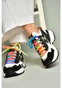 Resim Fox Shoes U602602502 Siyah/beyaz Süet Kadın Spor Ayakkabı Sneakers Siyah/beyaz-süet Çok Renkli 