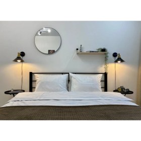 Resim Vintaj Tarz Hareketli Yatak Başlığı, Fişli Anahtar ve Kablolu Aplike, Siyah Renk 