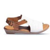Resim Bueno Shoes Beyaz Deri Kadın Dolgu Topuklu Sandalet 01wl1512 