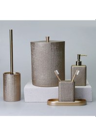 Resim Linen Banyo Seti Vizon 