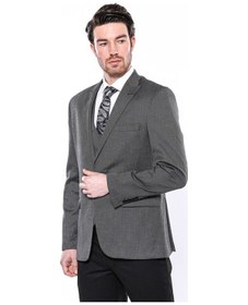 Resim Wessi Kendinden Desenli Slim Fit Füme Erkek Ceket 001 