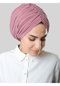 Resim Hürrem Bone Gül Kurusu Drapeli Salaş Tesettür Bone Sandy Büzgülü 2315 18 Gülkurusu 