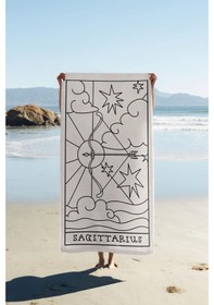 Resim Dijital Baskı Plaj Deniz Havlusu Yay Burcu Desenli Peştamal Hvl0052 Renkli 