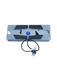 Resim Metal Mini Led Şıklı Notebook Soğutucu Gri 