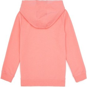 Resim U.S. Polo Assn. Kız Çocuk Neon Pembe Kapüşonlu Fermuarlı Sweatshirt 50316873-VR105 