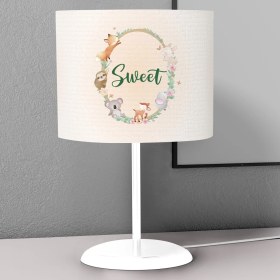 Resim instababyrooms Sevimli Geyik Desenli Çocuk Odası Dijital Baskılı Çocuk Odası Masaüstü Abajur Avize 