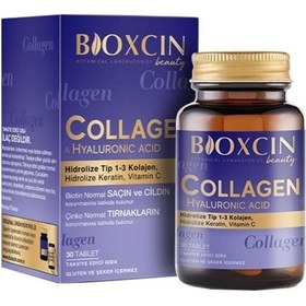 Resim Bioxcin Collagen & Hyaluronic Acid Takviye Edici Gıda 30 Tablet 