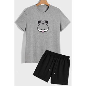 Resim Trendypassion Garfield Şort T-Shirt Eşofman Takımı 