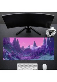 Resim 90x40 Cm Desenli Oyuncu Gaming Mouse Pad Kaymaz Kauçuk Taban Fare Altlığı Xxl Mousepad Landscape Serisi 03 
