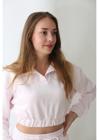 Resim Nature The Brand Kadın Pembe Oversize Sweatshirt - %100 Pamuk Günlük Giyim Pembe 