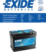 Resim Exide 72 AH AGM START&STOP 760CCA DÜZ TIRNAKLI 