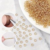 Resim 200 Adet/100 Adet/50 Adet Takı Yapımı için Açık Halkalar, Anahtarlık ve Kolye İçin 4mm/6mm/8mm/10mm Altın/Gümüş Renkli 304 Paslanmaz Çelik Bağlantı Halkaları, Bilezik Küpe ve Kolye Yapım Malzemeleri 