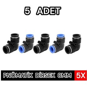 Resim Pnömatik 8mm Dirsek Hava Jakı 