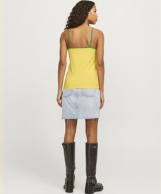 Resim Kadin Gögüs Baskili U Yaka Askili Bluz - Gigi - 12281214 Golden Kiwi 