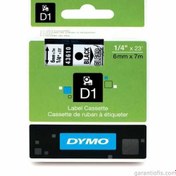 Resim DYMO D1 Yedek Şerit Şeffaf\u002FSiyah 6mm x 7mt (43610) 