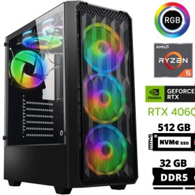 Resim Xaser Delux X71 Ryzen 5 7600 32GB Ddr5 Ram 512GB M.2 Nvme SSD 8gb RTX4060 Masaüstü Oyuncu Bilgisayarı 