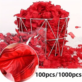 Resim 100/1000 Adet Yapay Gül Yaprağı, Sevgililer Günü ve Düğün için Çiçek Dekoru, Plastik Gül Yaprakları, Pil Gerektirmez, Genel Olarak Fırsatlara Uygundur 
