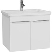 Resim Quadrum 62539 Lavabo Dolabı, Kapaklı, 65 cm, Parlak Beyaz 