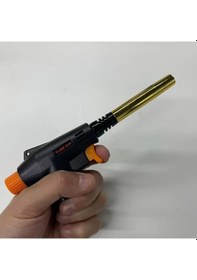 Resim Meridiangoods Siyah 1 Adet Ayar Gaz Kaynak Tabancası Uzun Nozül Ev Endüstriyel Propan 