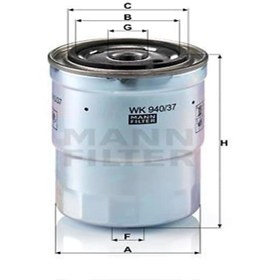 Resim MANN Wk940/37x Yakit Filtresi Canter Fe544 Fe549 Fe649 Fe659 94 Me132525 Wk94037x (WK112551) 