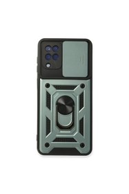 Resim artlab Art Galaxy A22 Kılıf Pars Lens Yüzüklü Silikon - Yeşil Lab 